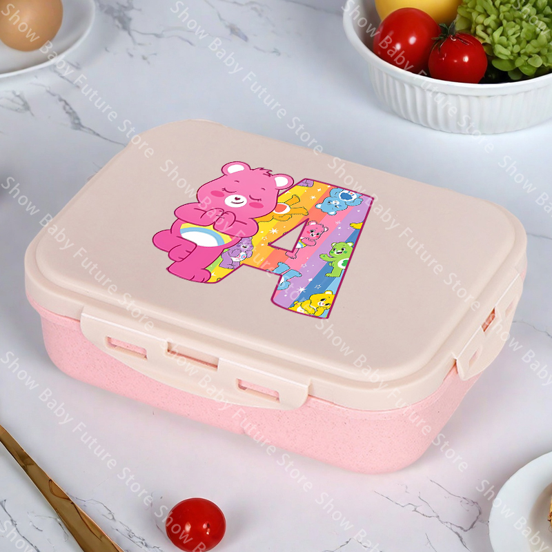 Food Z - 귀여운 케어베어 도시락 휴대용 애니메이션 알파벳