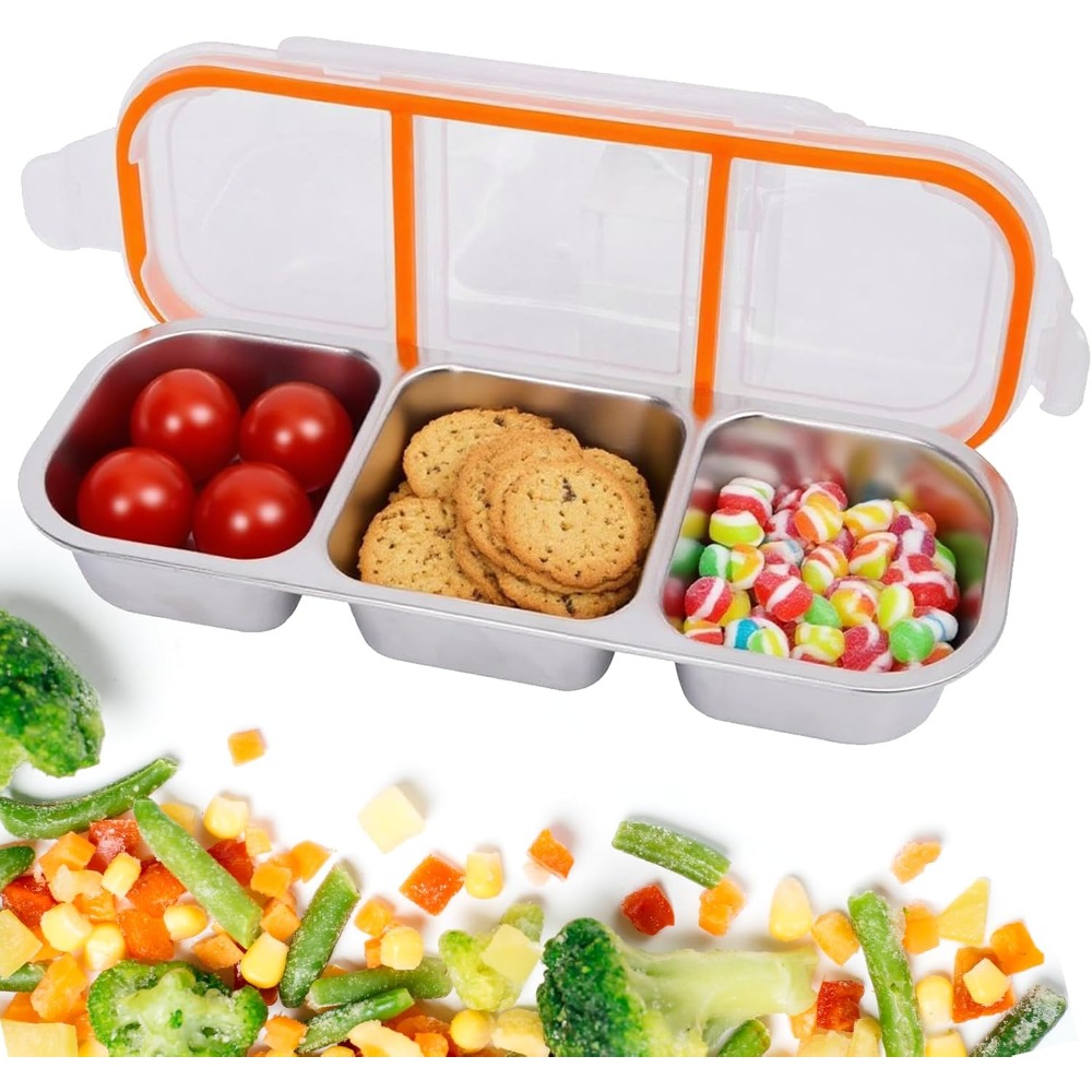 Food Snacks For Picnic - 뚜껑이 있는 스테인리스 스틸 스낵 용기,