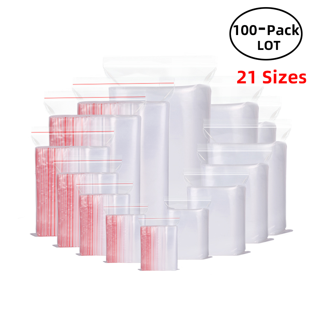 100 개/갑 Resealable 지퍼 잠금 가방 셀프 - Food Z 리뷰 및 가격