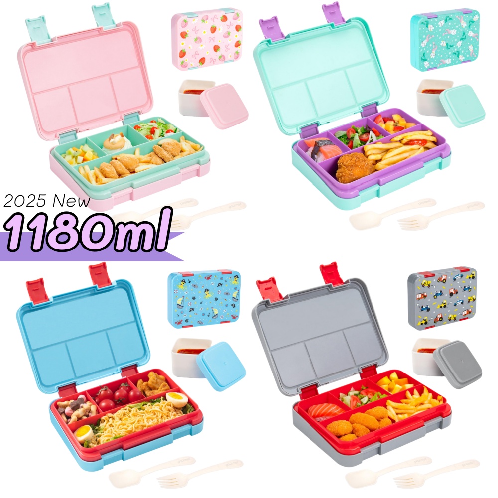 40온스 만화 패턴 도시락 세트, 새지 않는 분리형 칸 - Food Snacks For Picnic 리뷰 및 가격