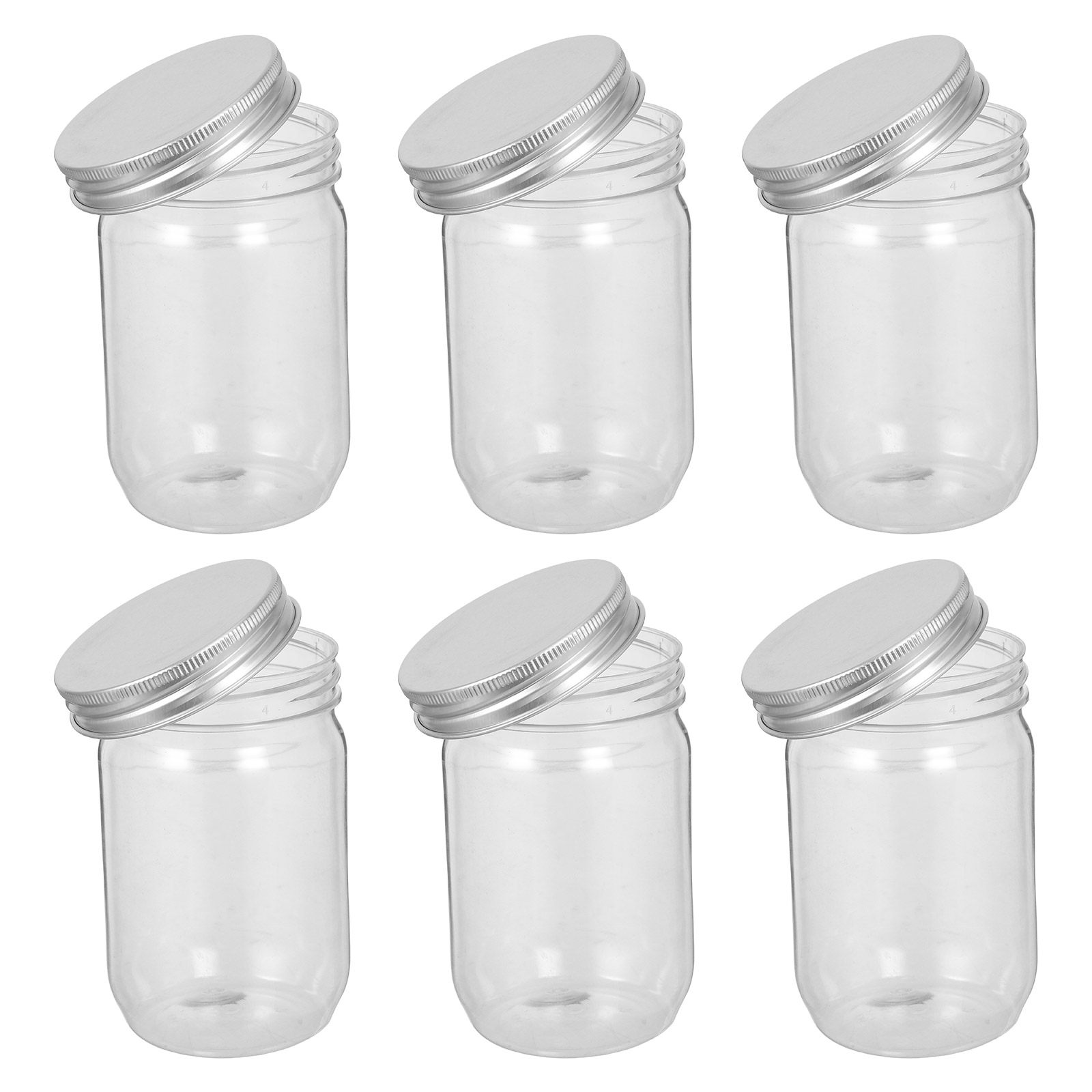 6Pcs 투명 플라스틱 메이슨 항아리(밀폐 뚜껑 포함) - Food Snacks Candy 리뷰 및 가격