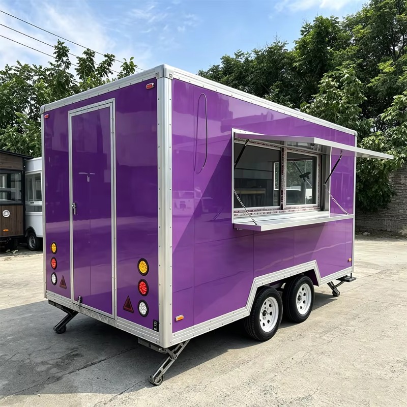 현대식 대형 디스플레이 케이스가 있는 이동식 푸드 트럭 - Food Snacks To Sell 리뷰 및 가격